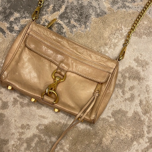 Rebecca Minkoff Nude/ Camel cross body bag with gold hardware - Picture 2 of 7